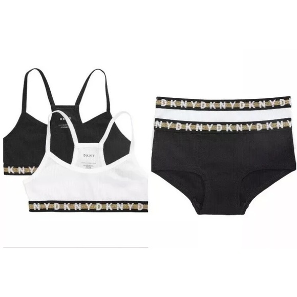 DKNY👙👩🏻 Big Girls 2Pk Bralettes & 2Pk Underwear - Picture 2 of 5